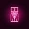 Earn smart robot neon icon. Elements of Artifical intelligence set. Simple icon for websites, web design, mobile app, info