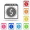 earning icon. Elements of Seo & Development in multi colored icons. Simple icon for websites, web design, mobile app, info