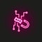 Earning money robot neon style icon. Simple thin line, outline vector of robo icons for ui and ux, website or mobile application