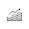 Earnings finance chart outline icon. Element of finance illustration icon. signs, symbols can be used for web, logo, mobile app,