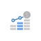 Earnings, growth, income, money two color blue and gray icon