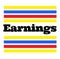 EARNINGS stamp on white