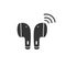 Earphone bluetooth icon design. Earphone icon in modern flat style design. Vector