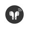 Earphone bluetooth icon design. Earphone icon in modern flat style design. Vector illustration