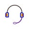 Earphone vector flat icon