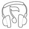 Earphones icon, outline style