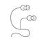 Earpieces line icon.