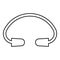 Earplug ear plug protection device contour outline line icon black color vector illustration image thin flat style