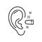 Earplugs for good sleep isolated ear and plug icon