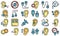 Earplugs icons set vector flat