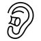 Earplugs protect icon outline vector. Quiet plug