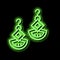 earrings jewellery neon glow icon illustration