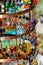 Earrings on a market stall