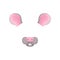 Ears, nose and teeth of little mouse. Mask for carnival. Animal face for video or photo filters. Detailed flat vector