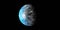 Earth 3D illustration from space day and night globe isolated on black background