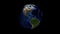 Earth animated three shapes 3d global realistic world globe spinning planet illuminated