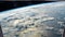 Earth as seen through window of International Space Station ISS . Elements of this image furnished by NASA. I