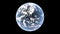 Earth and clouds above it rotate at different speeds, isolated globe on transparent background, 3d rendering, elements this image