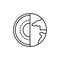 earth, core concept line icon. Simple element illustration. earth, core concept outline symbol design from space set. Can be used