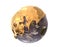 Earth covered with liquid gold, 3d illustration