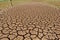 Earth cracked because of drought