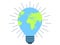 Earth day, 22 April. Clean energy, light bulb. World Environment Day. Vector