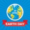 Earth day 22 April - vector concept illustration with polygonal globe. Earth day concept. Earth planet vector concept illustration