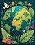 Earth Day graphic, AI