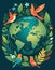 Earth Day graphic, AI