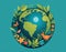 Earth Day graphic, AI