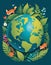 Earth Day graphic, AI