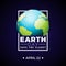 Earth Day illustration with planet and lettering. World map background on april 22 environment concept. Vector design