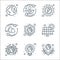 earth day line icons. linear set. quality vector line set such as earth day, ecologic light bulb, earth day, power solar, save the