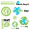 Earth day logos