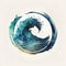 Earth Day minimalistic ocean protect emblem