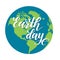 Earth day modern brush calligraphy