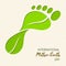 Earth Day papercut leaf carbon footprint concept