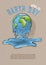 Earth day poster campaign in paper cut and vector design