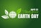 Earth Day poster design. 22 April. Think green