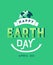 Earth day vintage green lettering quote sign