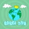Earth Day World Globe Face Yeas