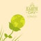 Earth Day World Globe Flower Green Silhouette