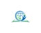 Earth Education Leaf And Human Life Combination Logo