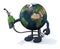 Earth with fuel pump, 3d illustration