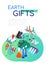 Earth gifts - modern colorful isometric web banner