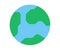 Earth global world single isolated icon with flat style