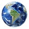 Earth globe 3d illustration. South America view