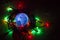 Earth globe Africa Europe Christmas light