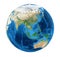 Earth Globe Asia View Isolated