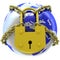 Earth globe close in chain and padlock